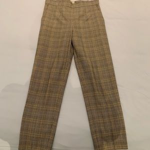 Size 4 Aritzia Babaton Conan Pant Grey/Beige Plaid